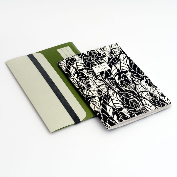 Avocado Pattern A5 Notebook with Folder
